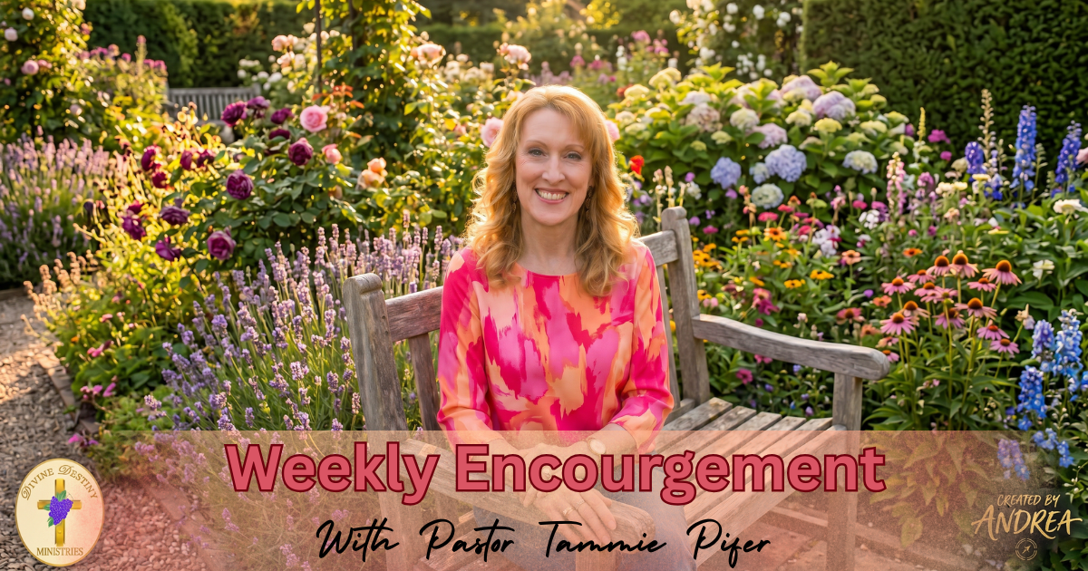 Pastor Tammie by flower garden sitting